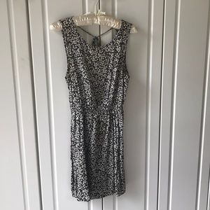 Black and white floral dress